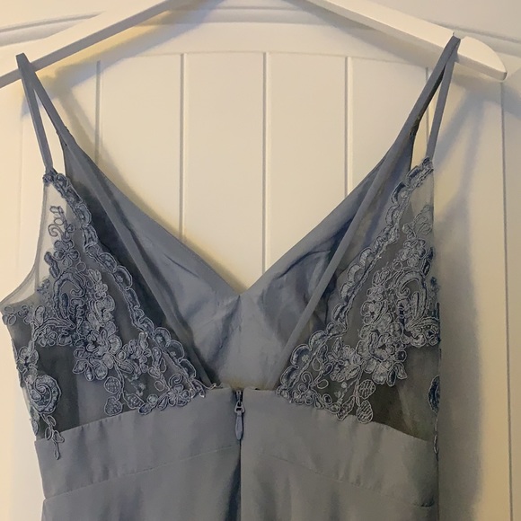 Azazie Thana Dusty Blue Bridesmaids Dress Size 6 - Picture 6 of 6